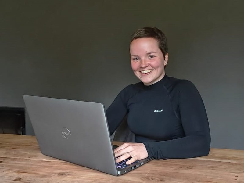 Maartje aan het werk